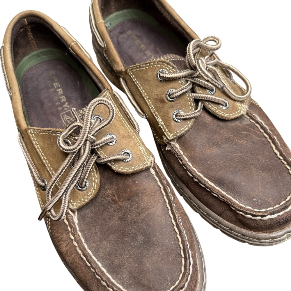 Sperry Top-Sider Men's Brown Leather Boat Shoes Loafers Size 9.5 - Picture 8 of 12